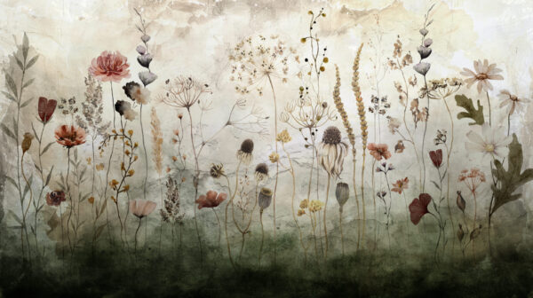 Papier peint Prairie fleurie