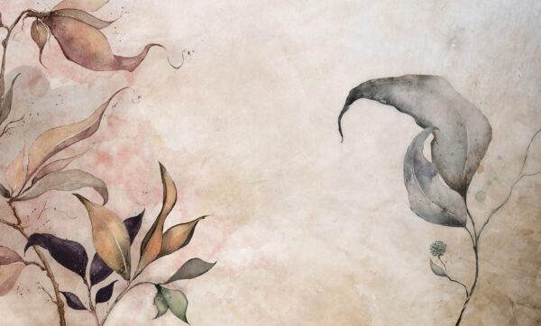 Papier peint Subtilité végétale à l'aquarelle