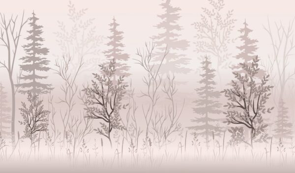 Papier peint Forêt brumeuse