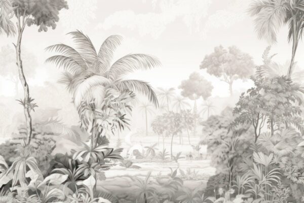 Papier peint Paradis tropical brumeux