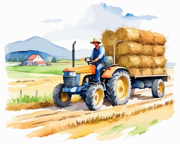 Papier peint Sentier de paille