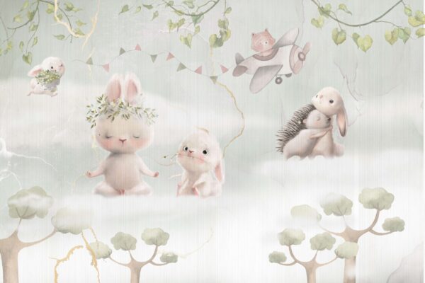 Papier peint Câlins nuageux