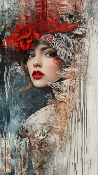 Papier peint Secret rouge