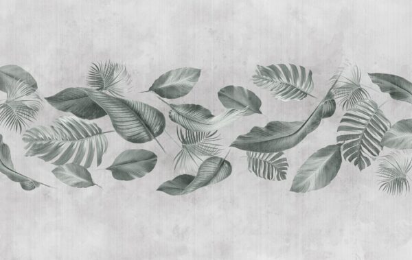 Papier peint Feuilles ondulantes