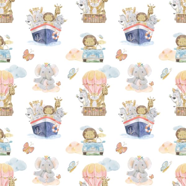 Papier peint Les voyages des petits explorateurs