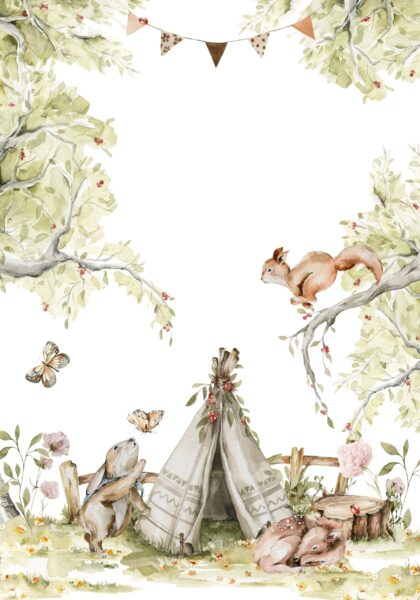 Papier peint Camp d'animaux mystérieux