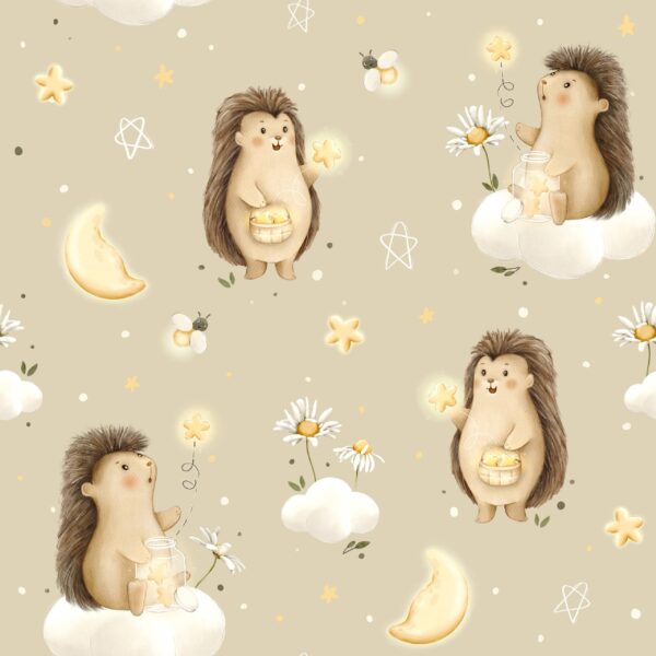 Papier peint Hérissons de la Lune