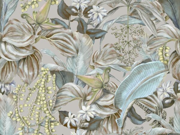 Papier peint Harmonie gris-bleu