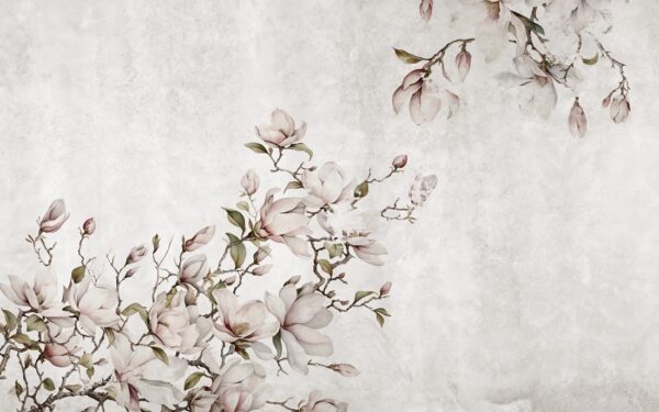Papier peint branches de magnolia