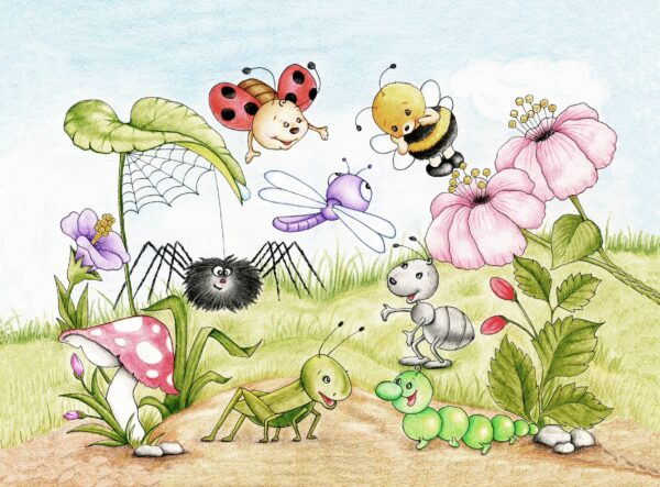 Papier peint Prairie de conte de fées