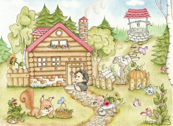 Papier peint La maison parmi les arbres