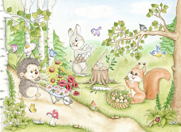 Papier peint Forêt joyeuse