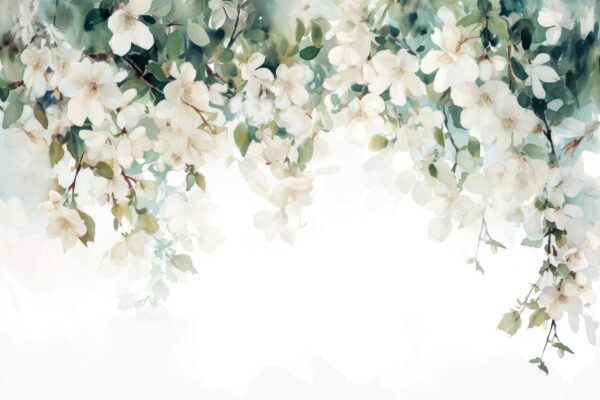 Papier peint Pluie de fleurs