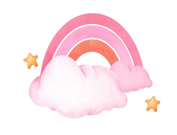 Papier peint Pays des rêves rose