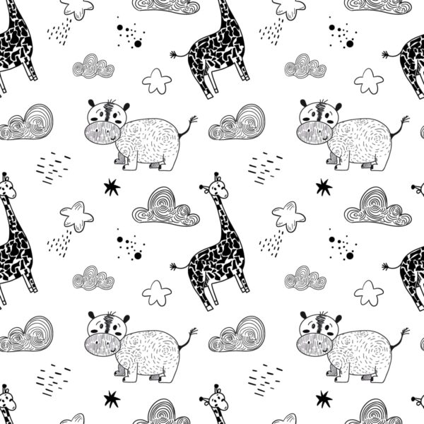 Papier peint Des animaux dans les nuages