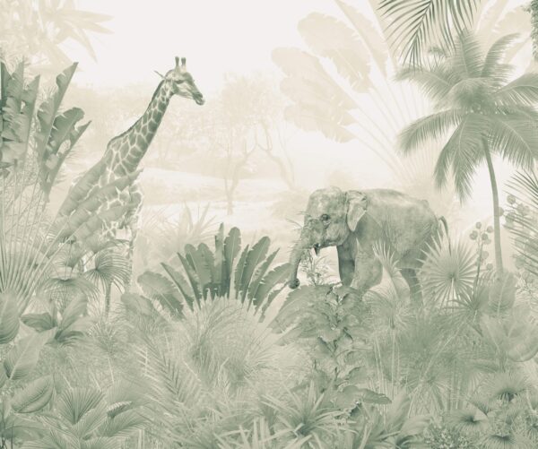 Papier peint Tropiques verts