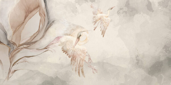 Papier peint Oiseaux romantiques