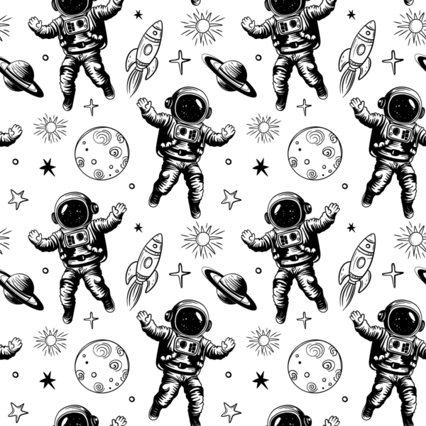 Papier peint Les astronautes dans la galaxie