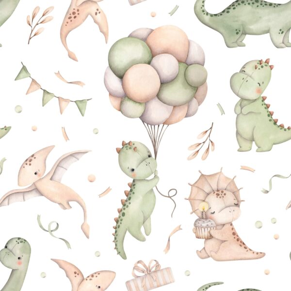 Papier peint Des dinosaures à la fête