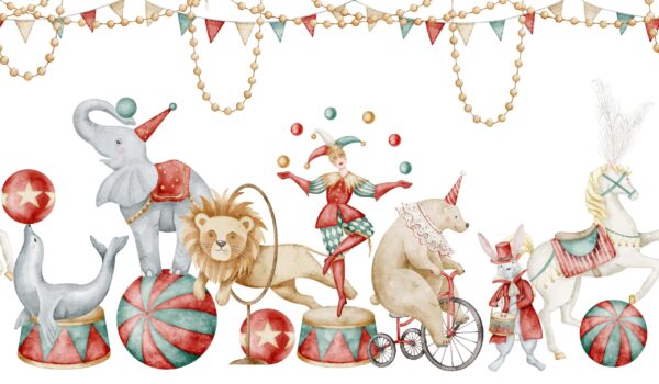 Papier peint Cirque des talents animaux