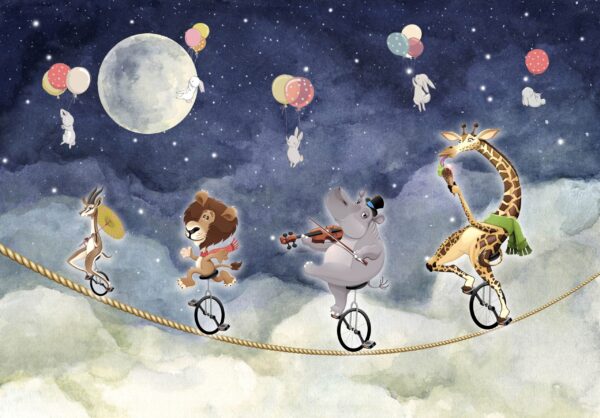 Papier peint Nuit de cirque au-dessus des nuages