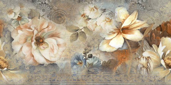 Papier peint Patine florale