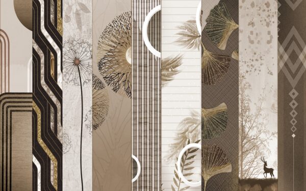 Papier peint Mosaïque géométrique de la nature