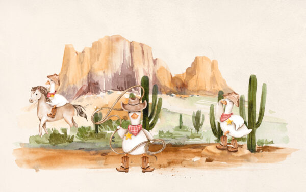 Papier peint Le shérif Goose dans le Far West
