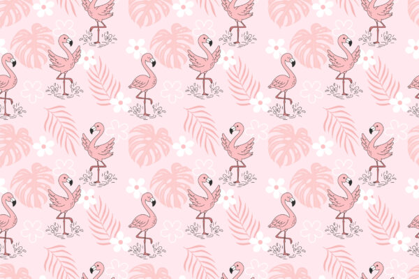 Papier peint Flamants roses