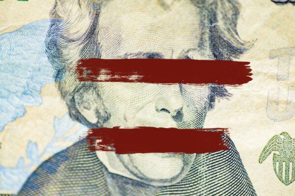 Papier peint Dollar flou
