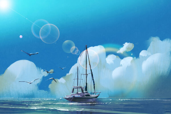 Papier peint Naviguer sur l'horizon