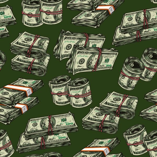 Papier peint Des dollars dans les dossiers