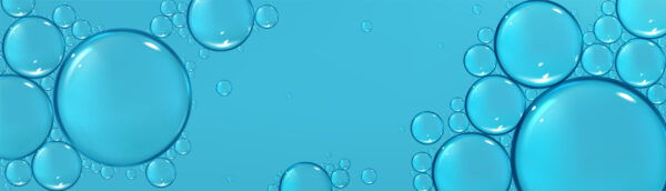 Papier peint Bulles turquoise