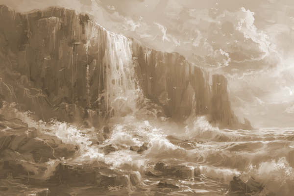 Papier peint Cascades beiges