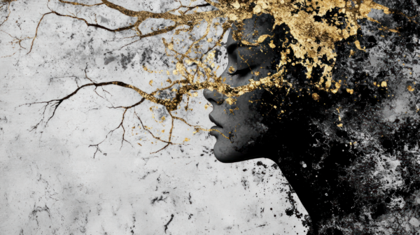 Papier peint Portrait glamour sombre