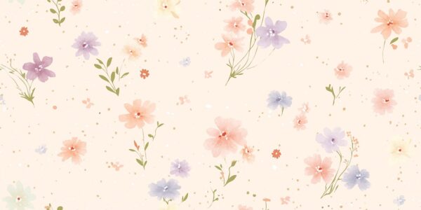 Papier peint Jardin de fleurs pastel