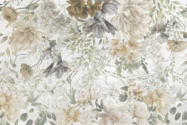 Papier peint Mur fleuri