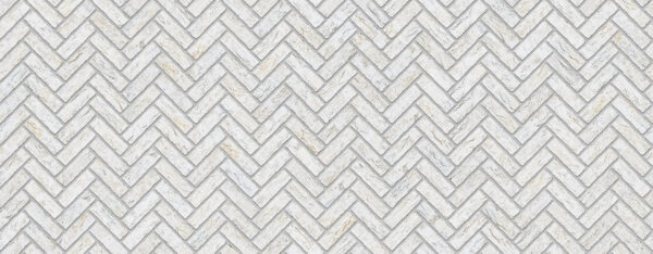 Papier peint Brique à chevrons blancs
