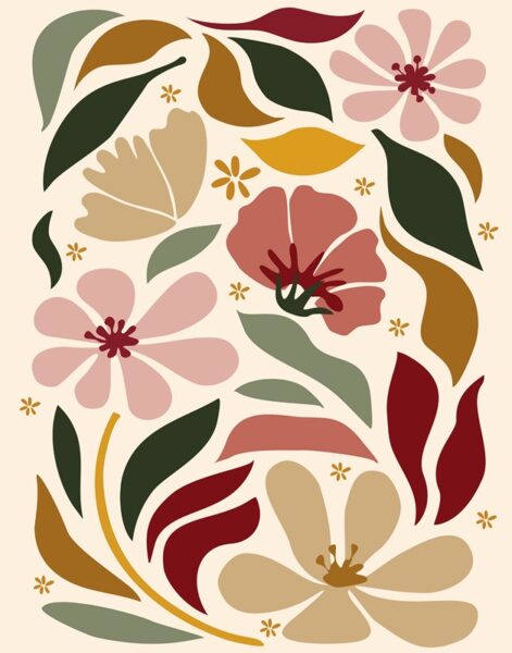 Papier peint Fleurs bohèmes