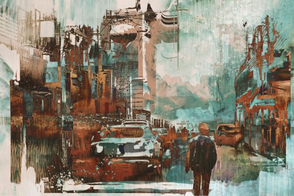 Papier peint Ville industrielle