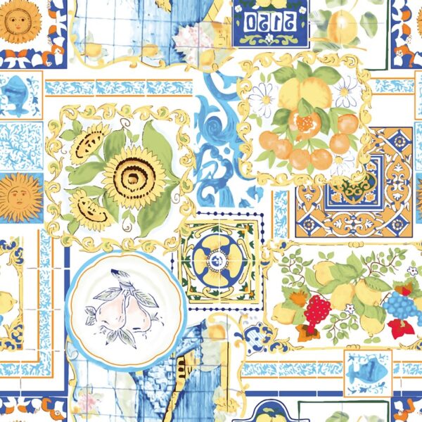 Papier peint Mosaïque de fruits