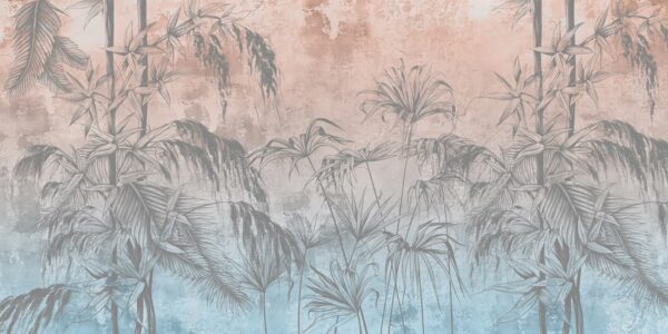 Papier peint Jungle pastel