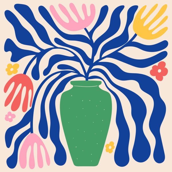 Papier peint Fleurs pop art