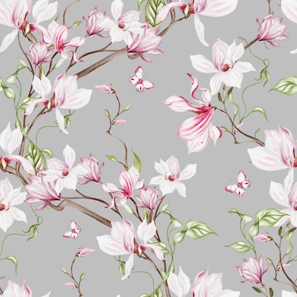 Papier peint Magnolias romantiques