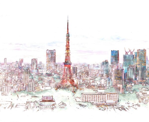 Papier peint Tour de Tokyo