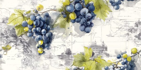 Papier peint Vignoble de style vintage