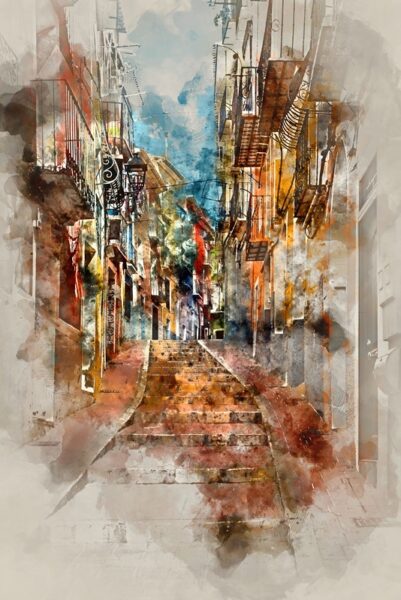 Papier peint Rue italienne