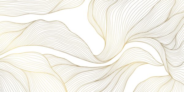 Papier peint Vagues dorées