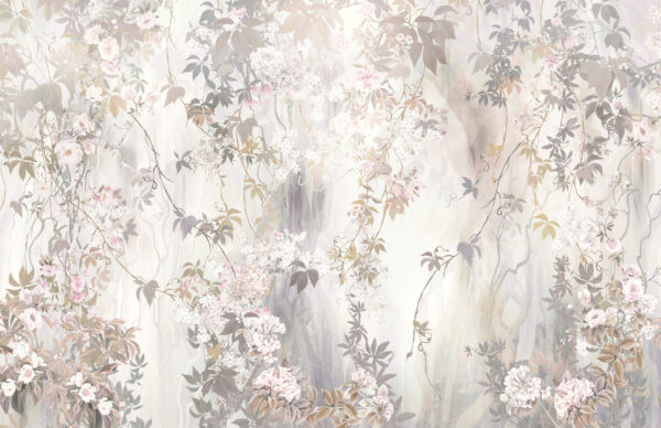 Papier peint Rideau de petites fleurs