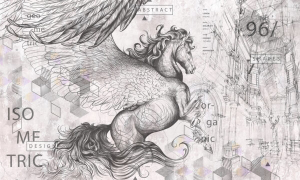 Papier peint Pégase – le cheval ailé